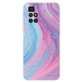 Picasee silikonový průhledný obal pro Xiaomi Redmi 10 (2022) - Pink liquid
