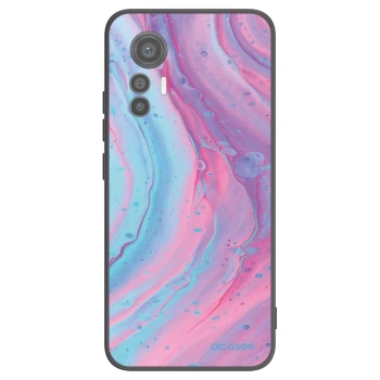 Picasee silikonový černý obal pro Xiaomi 12 Lite - Pink liquid