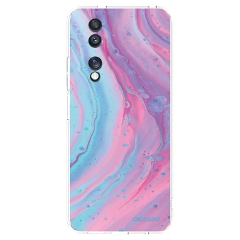 Picasee silikonový průhledný obal pro Honor 70 - Pink liquid