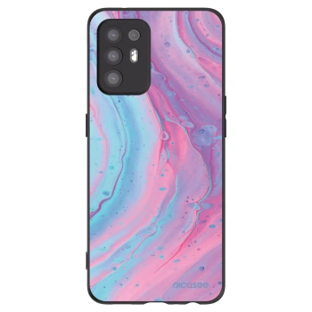 Picasee silikonový černý obal pro OPPO A94 5G - Pink liquid