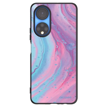 Picasee silikonový černý obal pro Honor X7 - Pink liquid