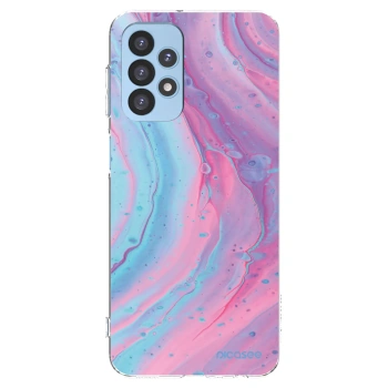 Picasee silikonový průhledný obal pro Samsung Galaxy A23 A235F 4G - Pink liquid