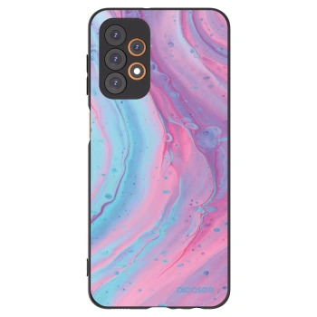Picasee silikonový černý obal pro Samsung Galaxy A23 A236B 5G - Pink liquid