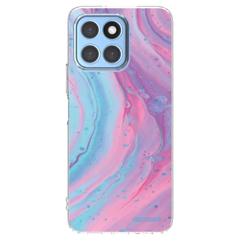 Picasee silikonový průhledný obal pro Honor X6 - Pink liquid