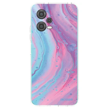 Picasee silikonový průhledný obal pro Xiaomi Poco X5 - Pink liquid