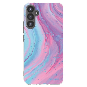 Picasee silikonový průhledný obal pro Samsung Galaxy A34 5G A346B - Pink liquid