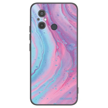Picasee silikonový černý obal pro Xiaomi Redmi 12C - Pink liquid