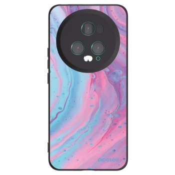 Picasee silikonový černý obal pro Honor Magic5 Pro - Pink liquid