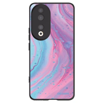 Picasee silikonový černý obal pro Honor 90 5G - Pink liquid