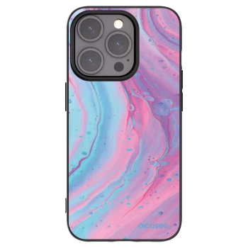 Picasee silikonový černý obal pro Apple iPhone 15 Pro - Pink liquid