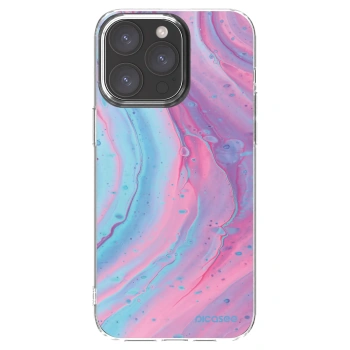 Picasee silikonový průhledný obal pro Apple iPhone 15 Pro Max - Pink liquid