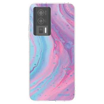 Picasee silikonový průhledný obal pro Xiaomi Poco F5 Pro 5G - Pink liquid
