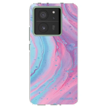 Picasee silikonový průhledný obal pro Xiaomi 13T - Pink liquid