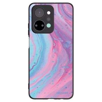 Picasee silikonový černý obal pro Honor X7a - Pink liquid