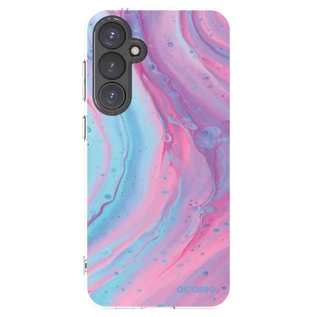 Picasee silikonový průhledný obal pro Samsung Galaxy S23 FE S711B - Pink liquid