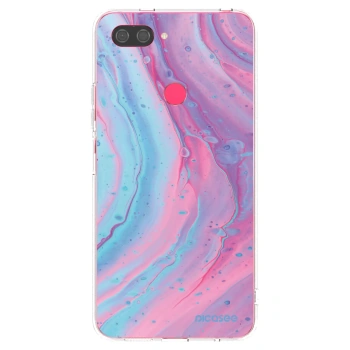 Picasee silikonový průhledný obal pro Xiaomi Mi 8 Lite - Pink liquid