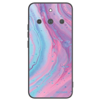 Picasee silikonový černý obal pro Realme 11 Pro+ - Pink liquid