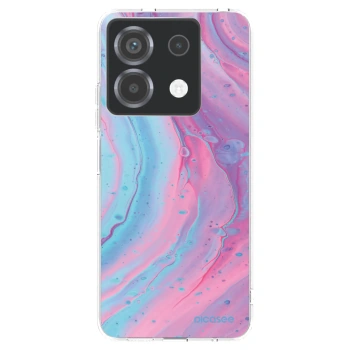 Picasee silikonový průhledný obal pro Xiaomi Poco X6 - Pink liquid