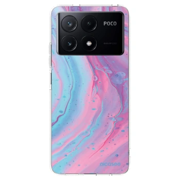Picasee silikonový průhledný obal pro Xiaomi Poco X6 Pro - Pink liquid