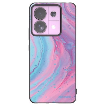Picasee silikonový černý obal pro Xiaomi Redmi Note 13 Pro 5G - Pink liquid