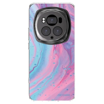 Picasee silikonový průhledný obal pro Honor Magic6 Pro - Pink liquid