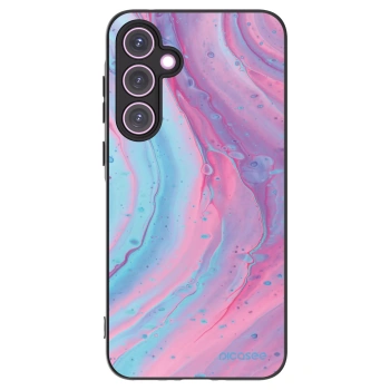 Picasee silikonový černý obal pro Samsung Galaxy A35 5G A356B - Pink liquid