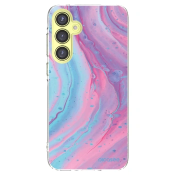 Picasee silikonový průhledný obal pro Samsung Galaxy A35 5G A356B - Pink liquid