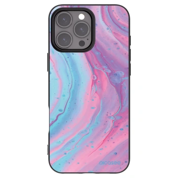 Picasee silikonový černý obal pro Apple iPhone 16 Pro Max - Pink liquid