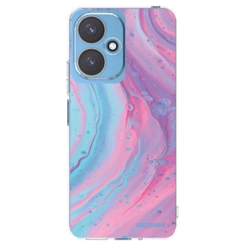 Picasee silikonový průhledný obal pro Xiaomi Redmi 13C 5G - Pink liquid