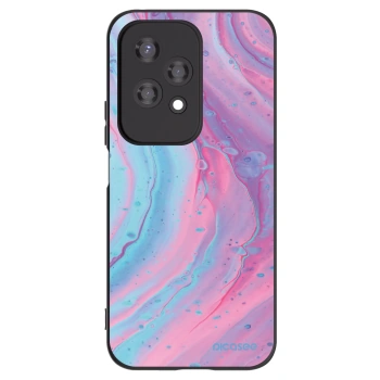 Picasee silikonový černý obal pro Honor 200 Lite - Pink liquid