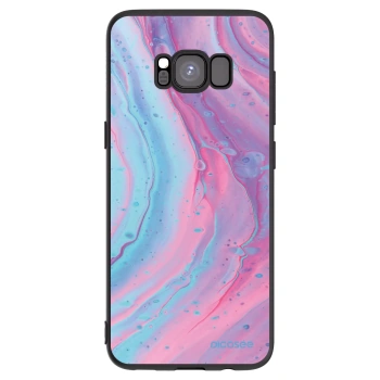 Picasee silikonový černý obal pro Samsung Galaxy S8 G950F - Pink liquid