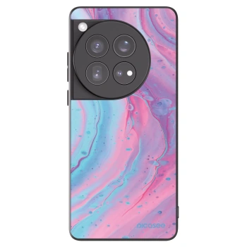 Picasee silikonový černý obal pro OnePlus 12 5G - Pink liquid