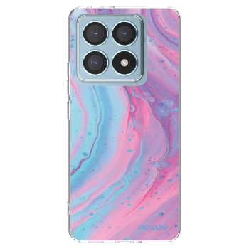 Picasee silikonový průhledný obal pro Xiaomi 14T Pro - Pink liquid