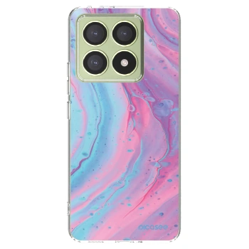 Picasee silikonový průhledný obal pro Xiaomi 14T - Pink liquid