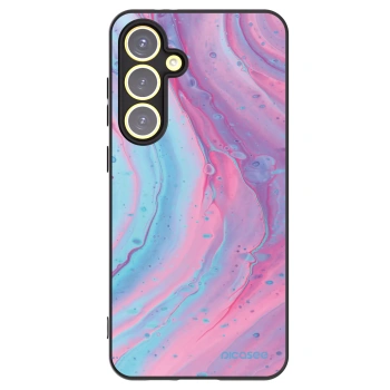 Picasee silikonový černý obal pro Samsung Galaxy S24 FE S721B - Pink liquid