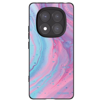 Picasee silikonový černý obal pro Xiaomi Redmi Note 14 Pro 5G - Pink liquid
