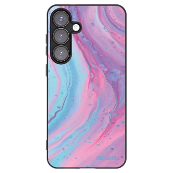 Picasee silikonový černý obal pro Samsung Galaxy S25+ 5G - Pink liquid