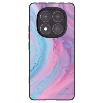 Picasee silikonový černý obal pro Xiaomi Redmi Note 14 Pro 4G - Pink liquid