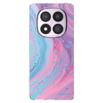 Picasee silikonový průhledný obal pro Xiaomi Redmi Note 14 Pro 4G - Pink liquid