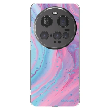 Picasee silikonový průhledný obal pro Xiaomi 15 Ultra - Pink liquid