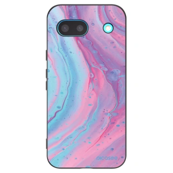 Picasee silikonový černý obal pro Google Pixel 8a - Pink liquid