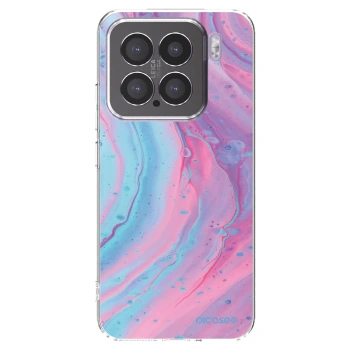 Picasee silikonový průhledný obal pro Xiaomi 15 - Pink liquid