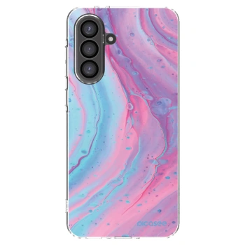 Picasee silikonový průhledný obal pro Samsung Galaxy A36 5G - Pink liquid