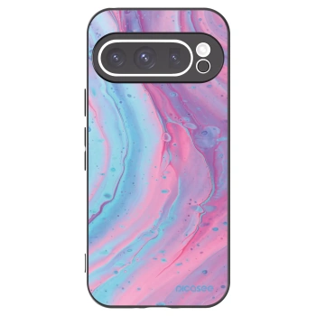 Picasee silikonový černý obal pro Google Pixel 9 Pro - Pink liquid