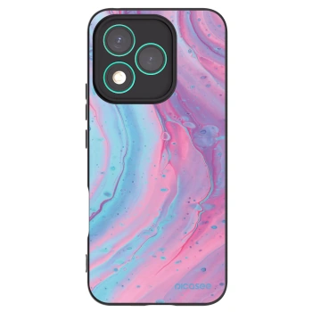 Picasee silikonový černý obal pro Honor 400 Lite 5G - Pink liquid
