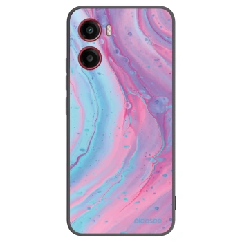 Picasee silikonový černý obal pro Motorola Moto G05 - Pink liquid