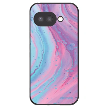 Picasee silikonový černý obal pro Google Pixel 9a - Pink liquid
