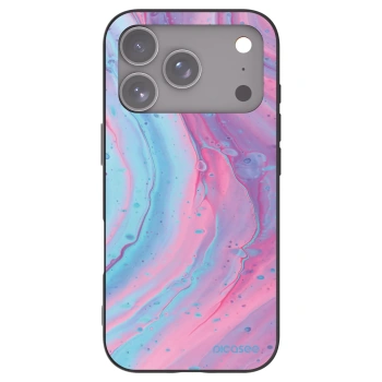 Picasee silikonový černý obal pro Apple iPhone 17 Pro - Pink liquid