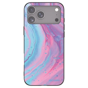 Picasee silikonový černý obal pro Apple iPhone 17 Pro Max - Pink liquid