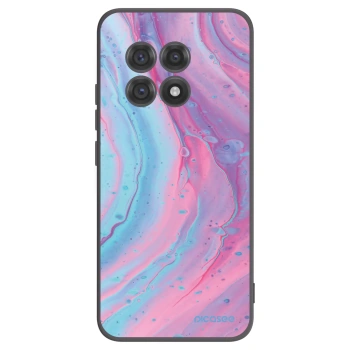 Picasee silikonový černý obal pro OnePlus 13R 5G - Pink liquid